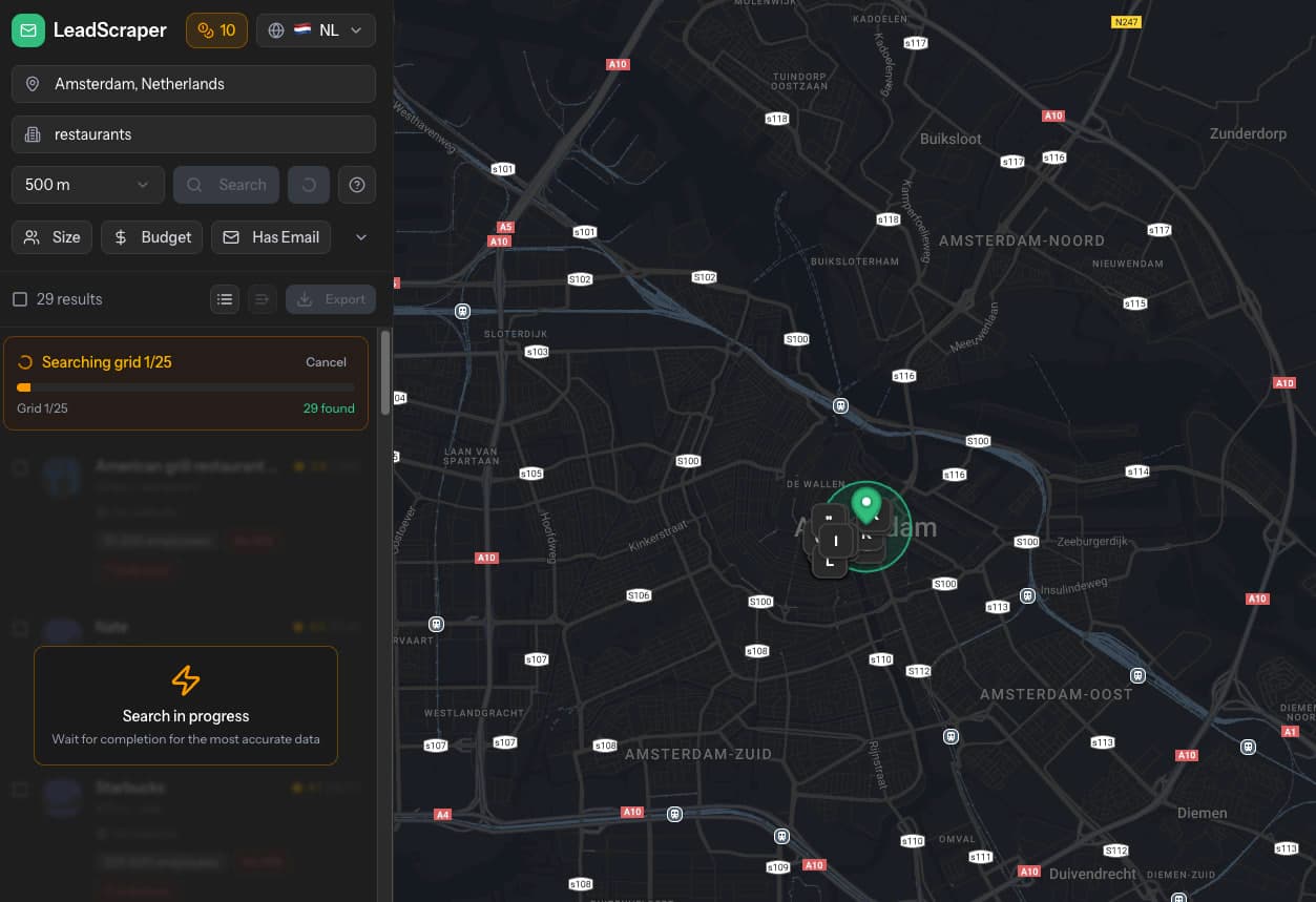 Super Search with grid algorithm visualization